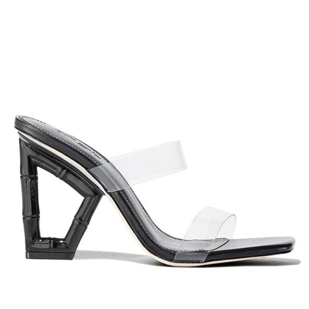 NIB Cult Gaia Valerie Slip On Heel Wedge Sandals Black